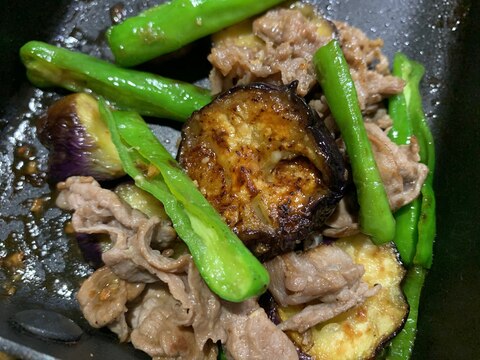 豚肉と茄子の味噌炒め♡